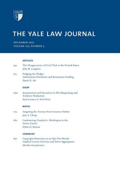 The Yale Law Journal .